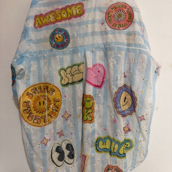 Colorful Snoopy and Woodstock Sheer Shirt - Picture 2 of 2